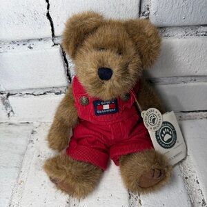 Boyds Bears Kyle L. Berriman #917401 Red Overalls Tagged Jointed Retired 11”